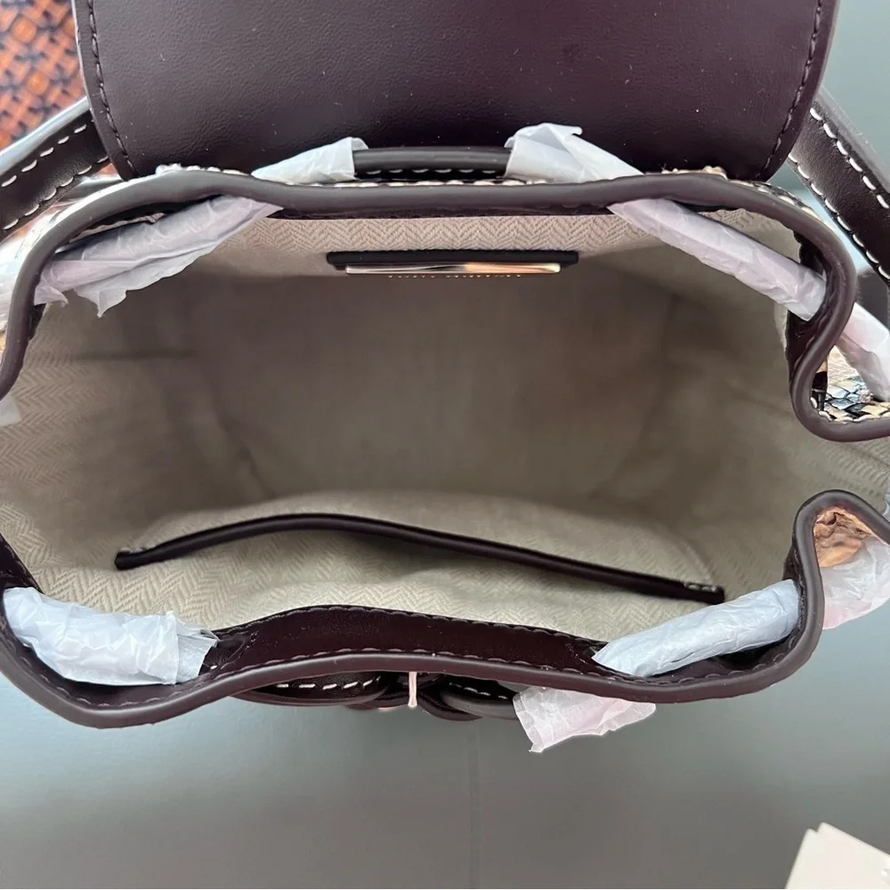 NEW Tory Burch Thea exotic leather convertible backpack